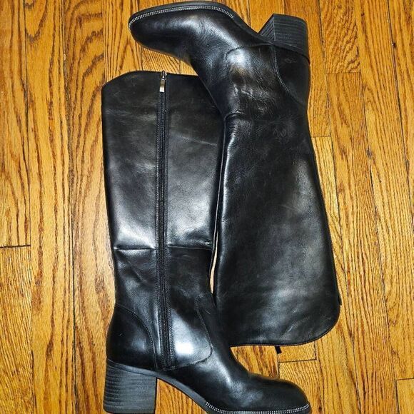 Black Franco Sarto Tall Standard Calf Boots - Picture 2 of 9